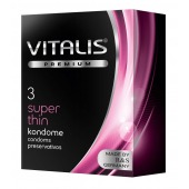 Ультратонкие презервативы VITALIS PREMIUM super thin - 3 шт. - Vitalis - купить с доставкой в Якутске