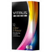 Цветные ароматизированные презервативы VITALIS PREMIUM color   flavor - 12 шт. - Vitalis - купить с доставкой в Якутске