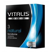 Классические презервативы VITALIS PREMIUM natural - 3 шт. - Vitalis - купить с доставкой в Якутске