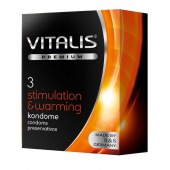 Презервативы VITALIS PREMIUM stimulation   warming с согревающим эффектом - 3 шт. - Vitalis - купить с доставкой в Якутске