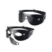 Черная кожаная маска  Новичок - Sitabella - купить с доставкой в Якутске