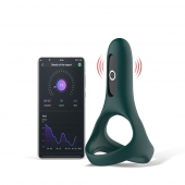 Изумрудное виброкольцо Magic Motion Rise с подхватом мошонки - Magic Motion - в Якутске купить с доставкой