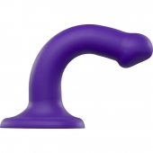 Фиолетовый фаллоимитатор-насадка Strap-On-Me Dildo Dual Density size S - 17 см. - Strap-on-me - купить с доставкой в Якутске