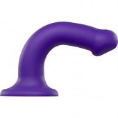 Фиолетовый фаллоимитатор-насадка Strap-On-Me Dildo Dual Density size M - 18 см. - Strap-on-me - купить с доставкой в Якутске