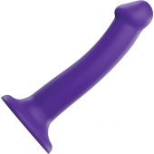 Фиолетовый фаллоимитатор-насадка Strap-On-Me Dildo Dual Density size M - 18 см. - Strap-on-me - купить с доставкой в Якутске