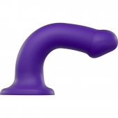 Фиолетовый фаллоимитатор-насадка Strap-On-Me Dildo Dual Density size L - 19 см. - Strap-on-me - купить с доставкой в Якутске