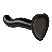 Черный фаллоимитатор-насадка Strap-On-Me P G spot Dildo size S - 16,4 см. - Strap-on-me - купить с доставкой в Якутске
