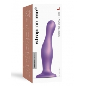 Фиолетовая насадка Strap-On-Me Dildo Plug Curvy size L - Strap-on-me - купить с доставкой в Якутске