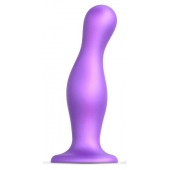 Фиолетовая насадка Strap-On-Me Dildo Plug Curvy size L - Strap-on-me - купить с доставкой в Якутске