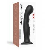Черная насадка Strap-On-Me Dildo Plug P G size XXL - Strap-on-me - купить с доставкой в Якутске