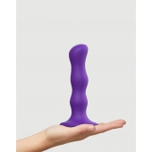 Фиолетовая насадка Strap-On-Me Dildo Geisha Balls size M - Strap-on-me - купить с доставкой в Якутске