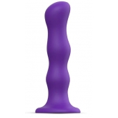 Фиолетовая насадка Strap-On-Me Dildo Geisha Balls size M - Strap-on-me - купить с доставкой в Якутске