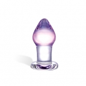 Классическая анальная пробка Amethyst Rain Small - 8 см. - Glas