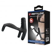 Черная вибронасадка на пенис Vibrating Penis Sling - Baile - в Якутске купить с доставкой