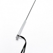 Черный кожаный стек с гладкой ручкой - 55 см. - Crazy Handmade - купить с доставкой в Якутске