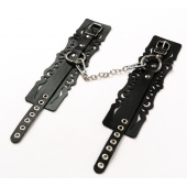 Узорчатые кожаные оковы с регулируемыми ремешками - Crazy Handmade - купить с доставкой в Якутске