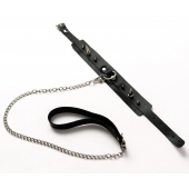 Черный ошейник с шипами и поводком - Crazy Handmade - купить с доставкой в Якутске