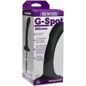 Черная изогнутая насадка Vac-U-Lock G-Spot - 16,5 см. - Doc Johnson - купить с доставкой в Якутске