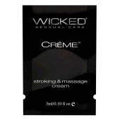 Крем для массажа и мастурбации Wicked Stroking and Massage Creme - 3 мл. - Wicked - купить с доставкой в Якутске