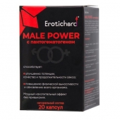 Капсулы для мужчин Erotichard male power с пантогематогеном - 20 капсул (0,370 гр.) - Erotic Hard - купить с доставкой в Якутске