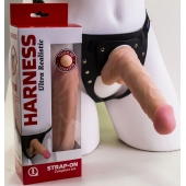 Страпон Harness из двух предметов: регулируемые трусики и насадка-фаллос - 17,5 см. - LOVETOY (А-Полимер) - купить с доставкой в Якутске