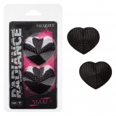 Черные пэстисы в форме сердечек Heart Pasties - California Exotic Novelties - купить с доставкой в Якутске