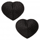 Черные пэстисы в форме сердечек Heart Pasties - California Exotic Novelties - купить с доставкой в Якутске