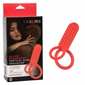 Красное эрекционное кольцо Silicone Rechargeable Vertical Dual Enhancer - California Exotic Novelties - в Якутске купить с доставкой