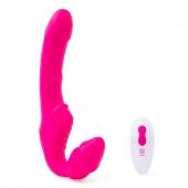 Розовый безремневой страпон на радиоуправлении Strapless Together - 22 см. - Together Toy - купить с доставкой в Якутске