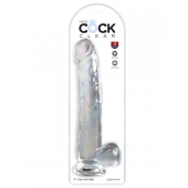 Прозрачный фаллоимитатор с мошонкой на присоске 11’’ Cock with Balls - 30,5 см. - Pipedream