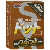 Презервативы Sagami Xtreme FEEL UP с точечной текстурой и линиями прилегания - 3 шт. - Sagami - купить с доставкой в Якутске