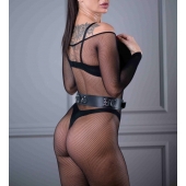 Черный кожаный пояс Sex Game - БДСМ Арсенал - купить с доставкой в Якутске