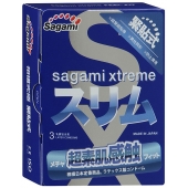 Розовые презервативы Sagami Xtreme FEEL FIT 3D - 3 шт. - Sagami - купить с доставкой в Якутске