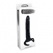 Чёрная насадка-фаллос для двойного проникновения INFLATABLE DILDO SLIM DONG  - 13,5 см. - Toyz4lovers - в Якутске купить с доставкой