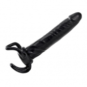 Чёрная насадка-фаллос для двойного проникновения INFLATABLE DILDO SLIM DONG  - 13,5 см. - Toyz4lovers - в Якутске купить с доставкой
