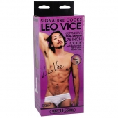 Телесный фаллоимитатор на съемной присоске Signature Cocks Leo Vice - 19,1 см. - Doc Johnson