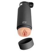 Серый мастурбатор в виде бутылки F*ck Flask - Pipedream - в Якутске купить с доставкой