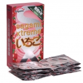 Презервативы Sagami Xtreme Strawberry c ароматом клубники - 10 шт. - Sagami - купить с доставкой в Якутске