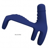 Синяя вибронасадка на пенис Vibrating Penis Sling - Baile - в Якутске купить с доставкой