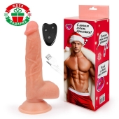 Телесный вибратор-реалистик с возвратно-поступательными движениями - Erowoman-Eroman купить в Якутске с доставкой в Orgasmix.ru Телесный вибратор-реалистик с возвратно-поступательными движениями - Erowoman-Eroman