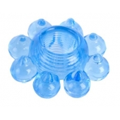 Голубая гелевая насадка-цветок - Toyfa Basic - в Якутске купить с доставкой
