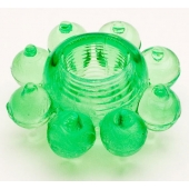 Зеленое эрекционное кольцо-цветок - Toyfa Basic - в Якутске купить с доставкой