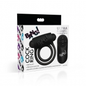 Черное эрекционное виброкольцо 28X Remote Control Vibrating Cock Ring   Bullet - XR Brands - в Якутске купить с доставкой