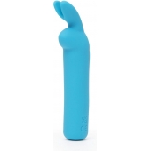 Голубая вибропуля с ушками Rechargeable Rabbit Ears Bullet Vibrator - Happy Rabbit