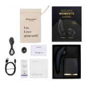 Набор для пар Golden Moments: Womanizer Premium 2 и We-Vibe Chorus - Womanizer купить в Якутске с доставкой в Orgasmix.ru Набор для пар Golden Moments: Womanizer Premium 2 и We-Vibe Chorus - Womanizer