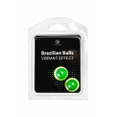 Набор из 2 шариков с массажным маслом Brazilian Balls с эффектом вибрации - Secret Play - купить с доставкой в Якутске