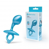 Голубая анальная пробка для массажа простаты Bulb Silicone Prostate Plug - 10,7 см. - b-Vibe - в Якутске купить с доставкой