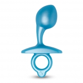 Голубая анальная пробка для массажа простаты Bulb Silicone Prostate Plug - 10,7 см. - b-Vibe - в Якутске купить с доставкой