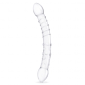 Двусторонний стеклянный фаллоимитатор 12’’ Girthy Double Trouble Glass Dildo - 30 см. - Glas