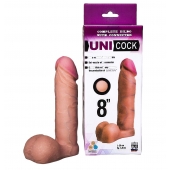 Фаллическая насадка для страпона UNICOCK 8  - 20 см. - LOVETOY (А-Полимер) - купить с доставкой в Якутске